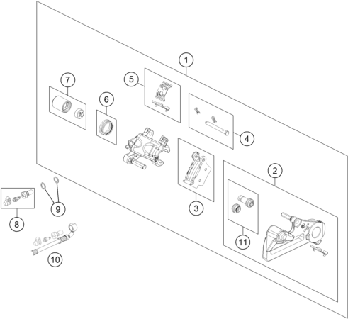 MC 250F Arka Fren Kaliperi parts diagram