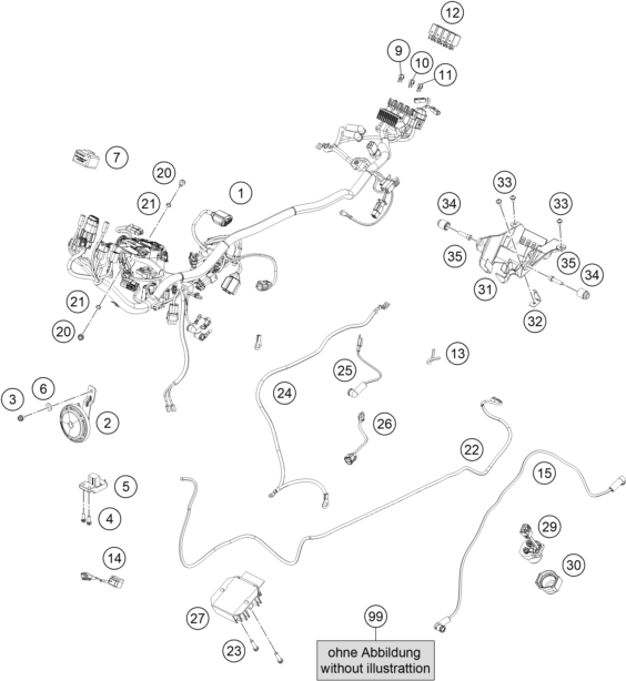 Svartpilen 250 Kablo Tesisatı parça şeması