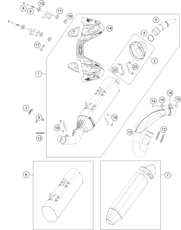 FC 450 Egzoz Sistemi Teileschema