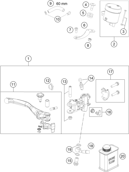 Schema ricambi 450 SMR Ön Fren Kumandası