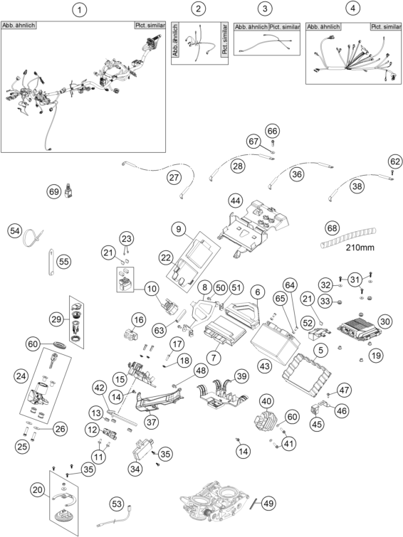 Schéma des pièces 1190 Adventure Kablo Tesisatı