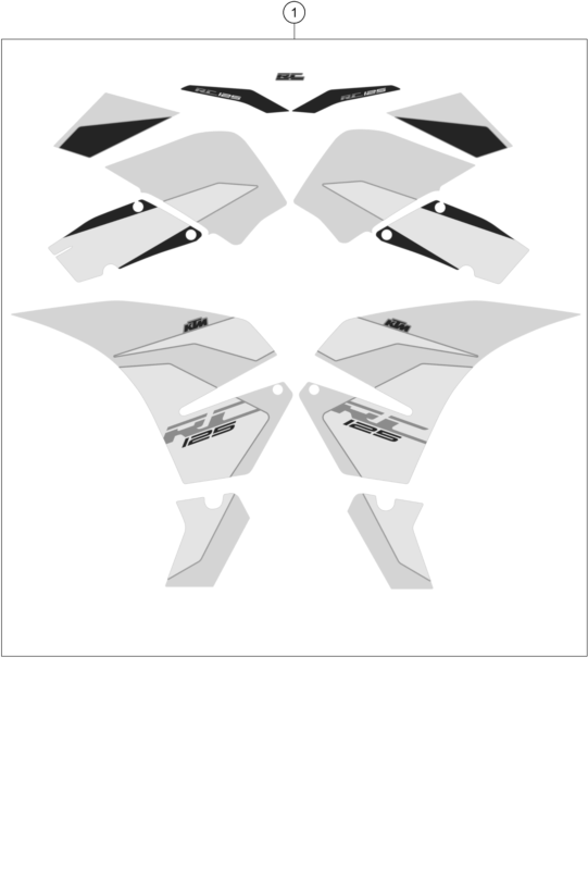 RC 125 Çıkartma parça şeması