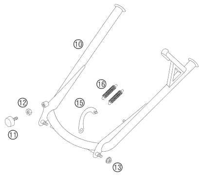 Schema ricambi 640 Adventure Yan / Orta Sehpa