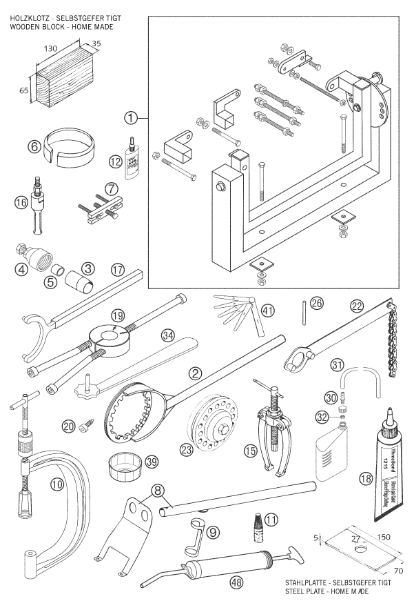 LC4 Enduro Özel Aletler (Motor) parts diagram