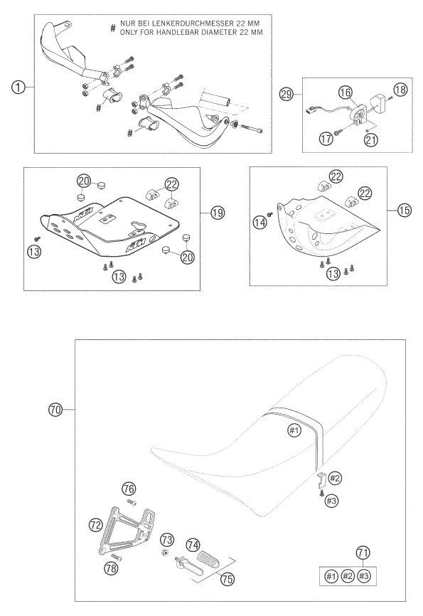 LC4 Supermoto Aksesuarlar parts diagram