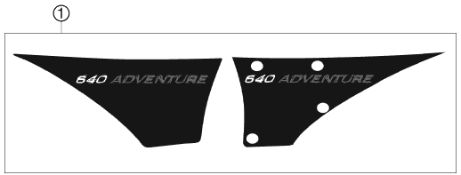640 Adventure Çıkartma parça şeması