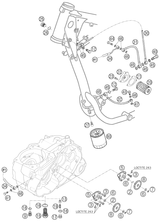 LC4 Enduro Yağlama Sistemi parça şeması