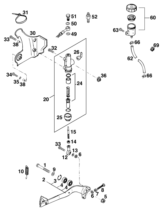 360 EGS Arka Fren Kumandası parts diagram