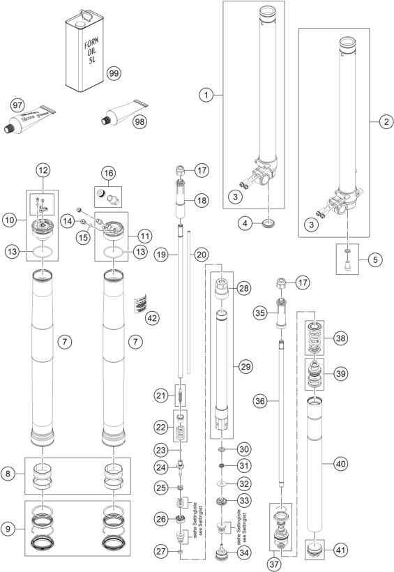 85 SX Ön Amortisör (Sökülmüş) parts diagram