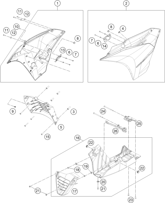 RC 125 Kapak parts diagram