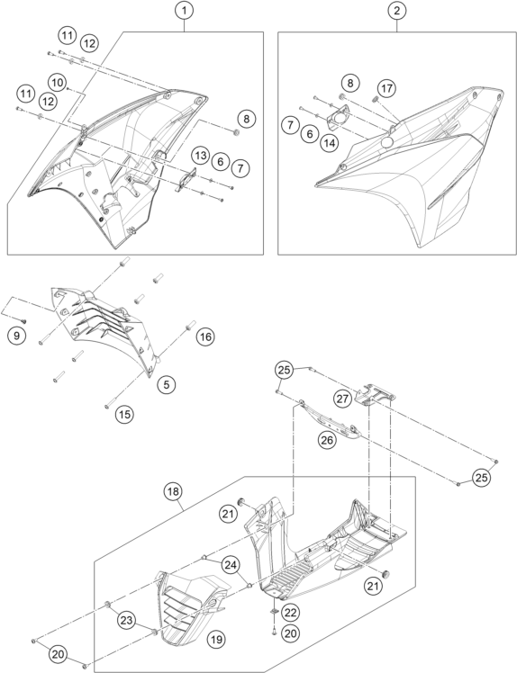 RC 390 Kapak parça şeması