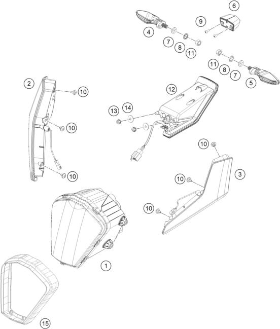 RC 125 Aydınlatma Sistemi parça şeması