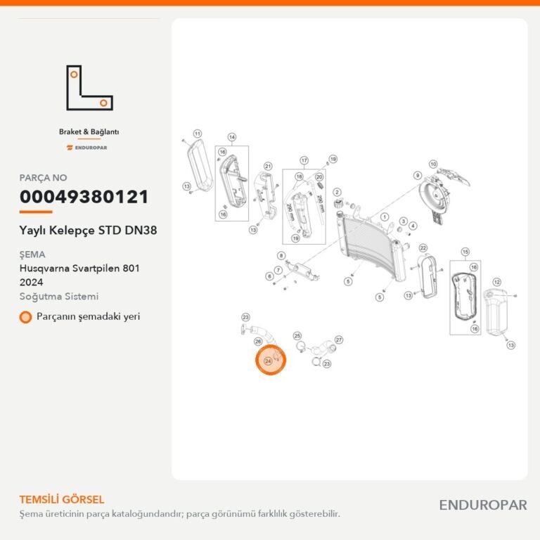 Yaylı Kelepçe STD DN38 00049380121 parça şeması