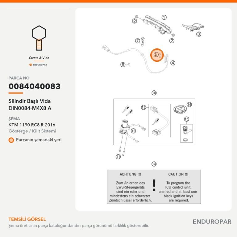 Silindir Başlı Vida DIN0084-M4X8 A 0084040083 parça şeması