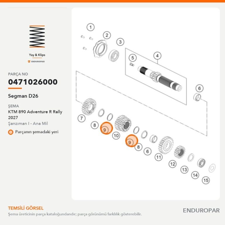 Segman D26 0471026000 parça şeması