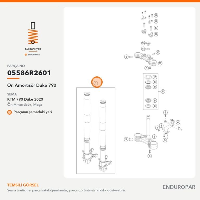 Ön Amortisör Duke 790 05586R2601 parça şeması