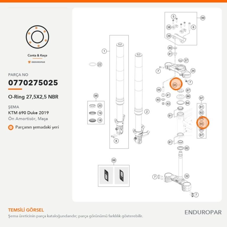 O-Ring 27,5X2,5 NBR 0770275025 parça şeması