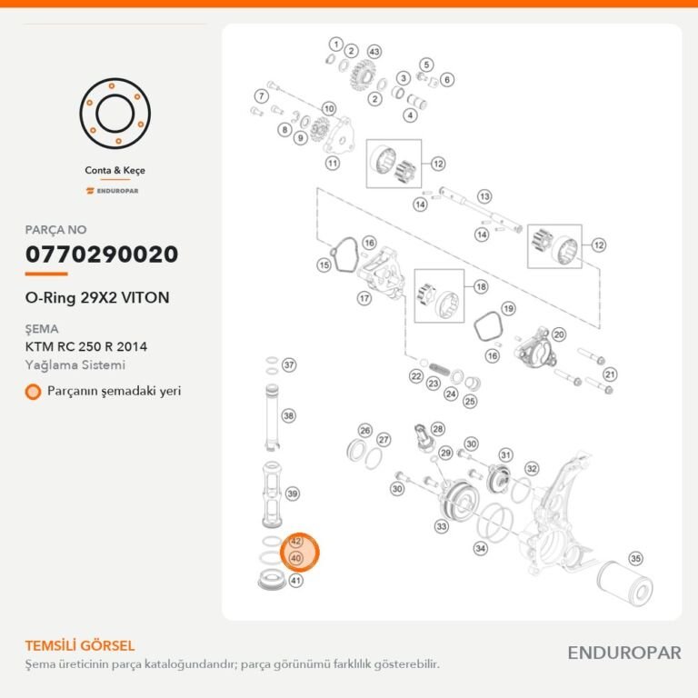 O-Ring 29X2 VITON 0770290020 parça şeması