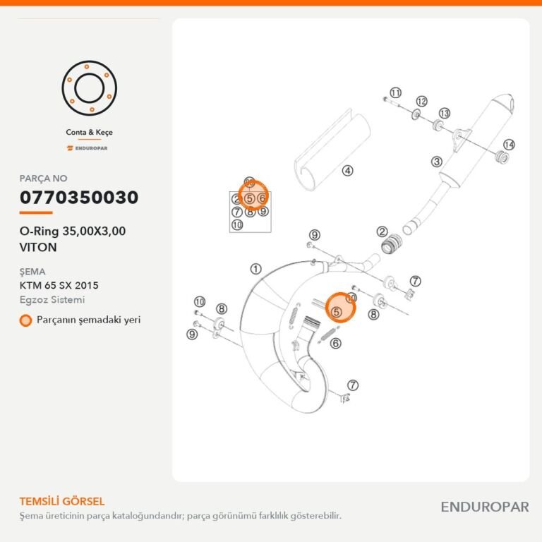 O-Ring 35,00X3,00 VITON 0770350030 parça şeması