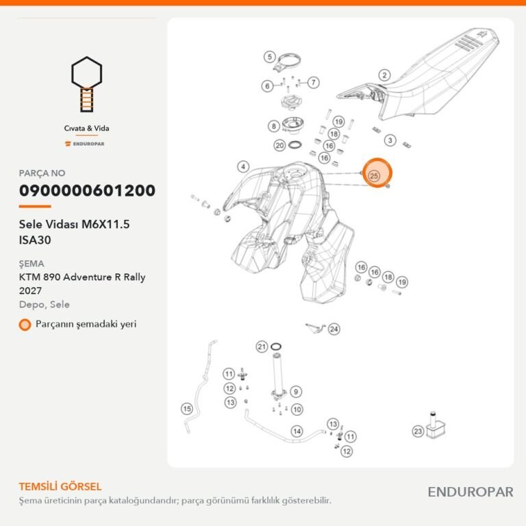 Sele Vidası M6X11.5 ISA30 0900000601200 parça şeması