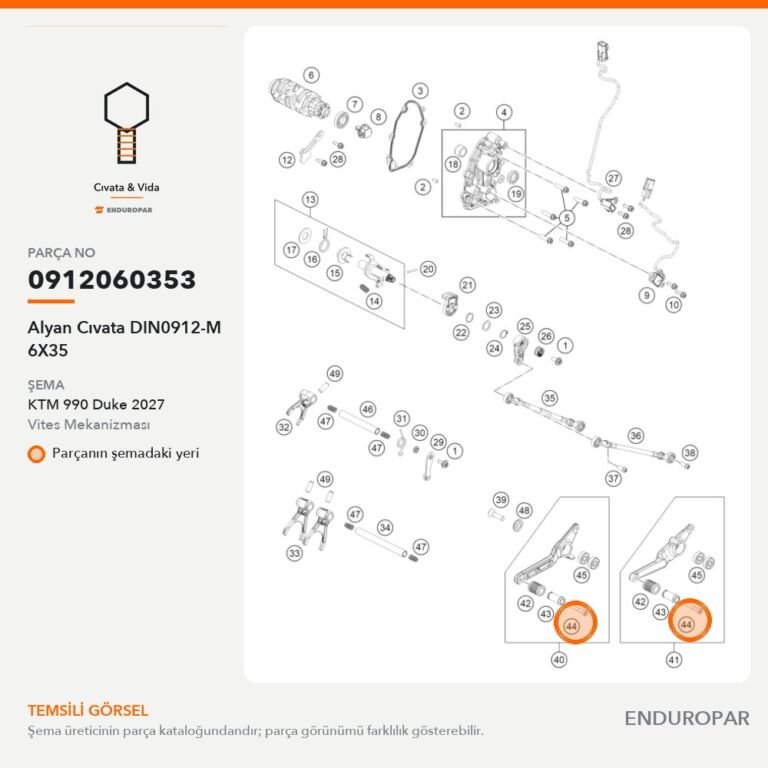 Alyan Cıvata DIN0912-M 6X35 0912060353 parça şeması