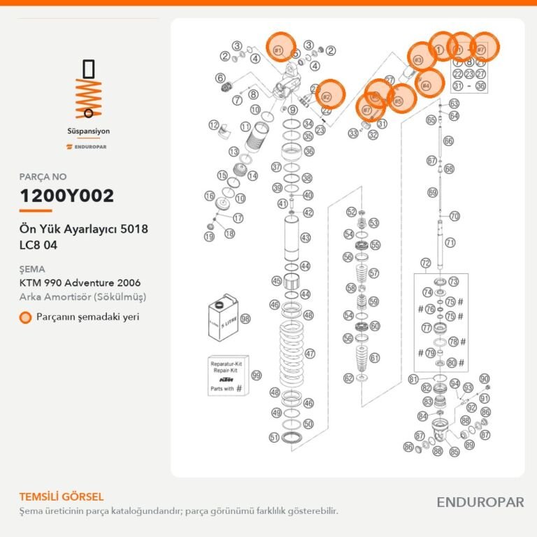 Ön Yük Ayarlayıcı 5018 LC8 04 1200Y002 parça şeması