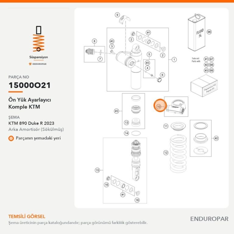 Ön Yük Ayarlayıcı Komple KTM 15000O21 parça şeması