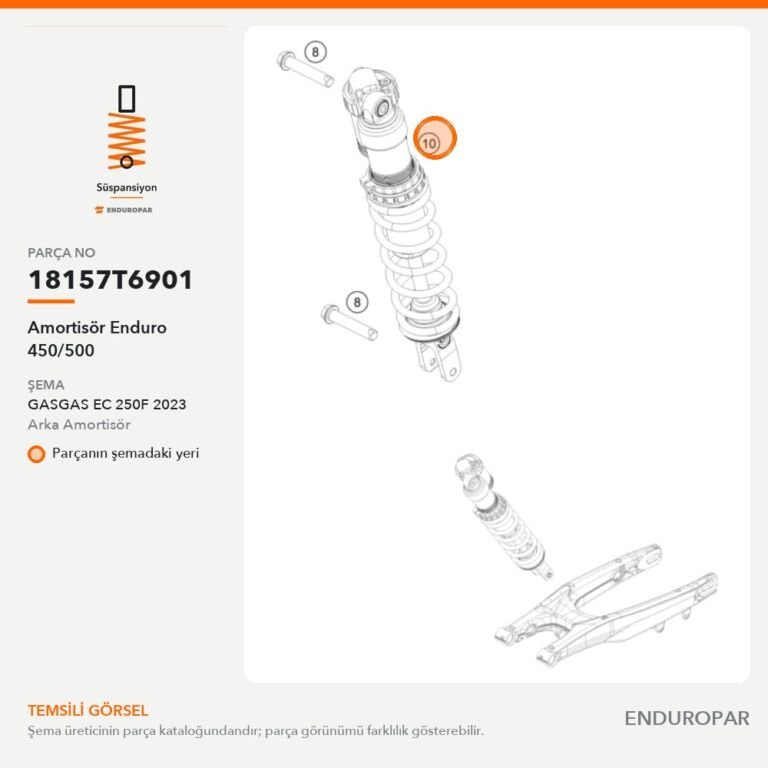 Amortisör Enduro 450/500 18157T6901 parça şeması