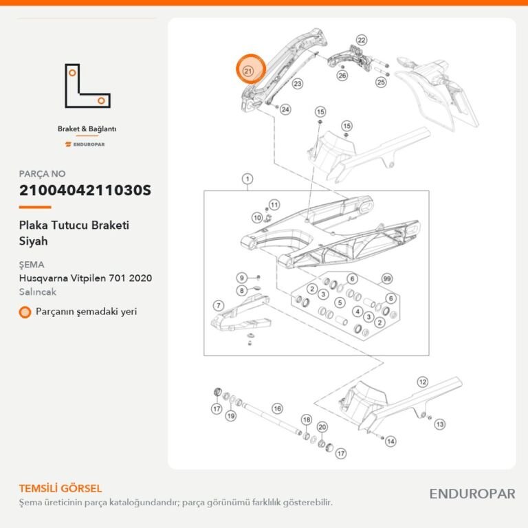 Plaka Tutucu Braketi Siyah 2100404211030S parça şeması