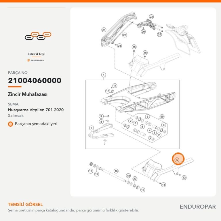 Zincir Muhafazası 21004060000 parça şeması