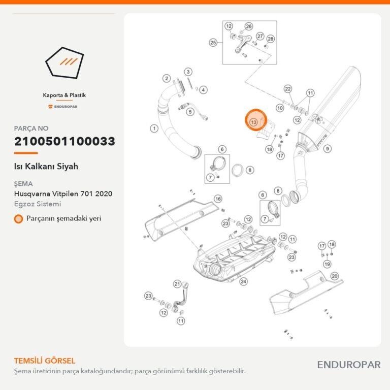 Isı Kalkanı Siyah 2100501100033 parça şeması