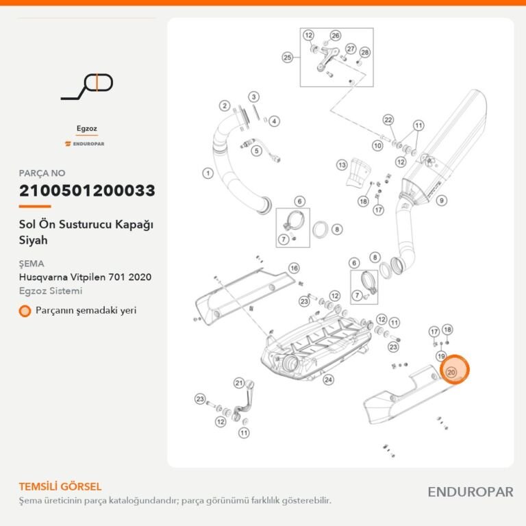 Sol Ön Susturucu Kapağı Siyah 2100501200033 parça şeması