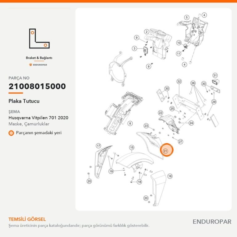 Plaka Tutucu 21008015000 parça şeması