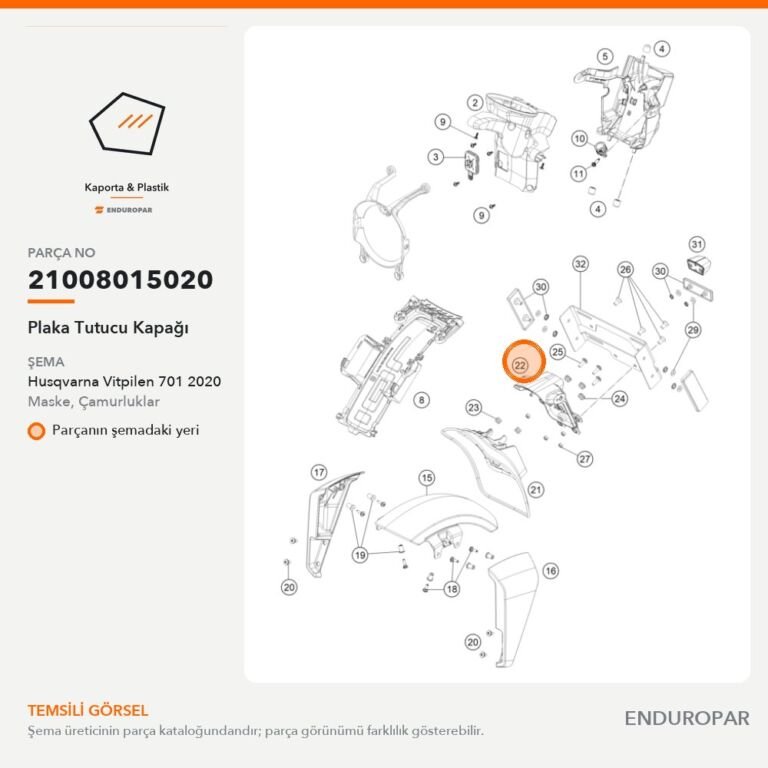 Plaka Tutucu Kapağı 21008015020 parça şeması