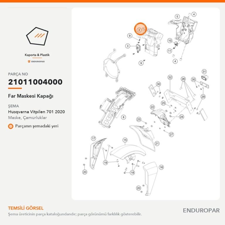Far Maskesi Kapağı 21011004000 parça şeması