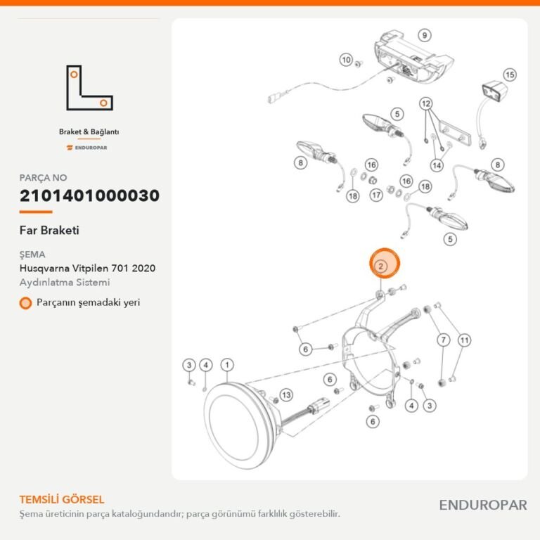 Far Braketi 2101401000030 parça şeması