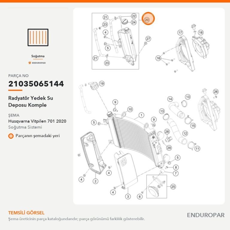 Radyatör Yedek Su Deposu Komple 21035065144 parça şeması