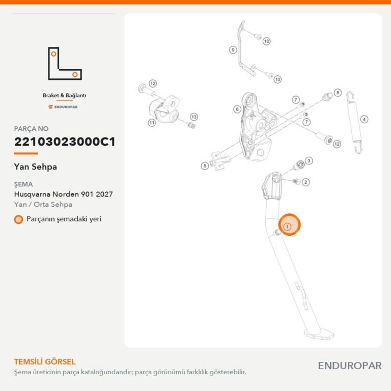 Yan Sehpa 22103023000C1 parça şeması