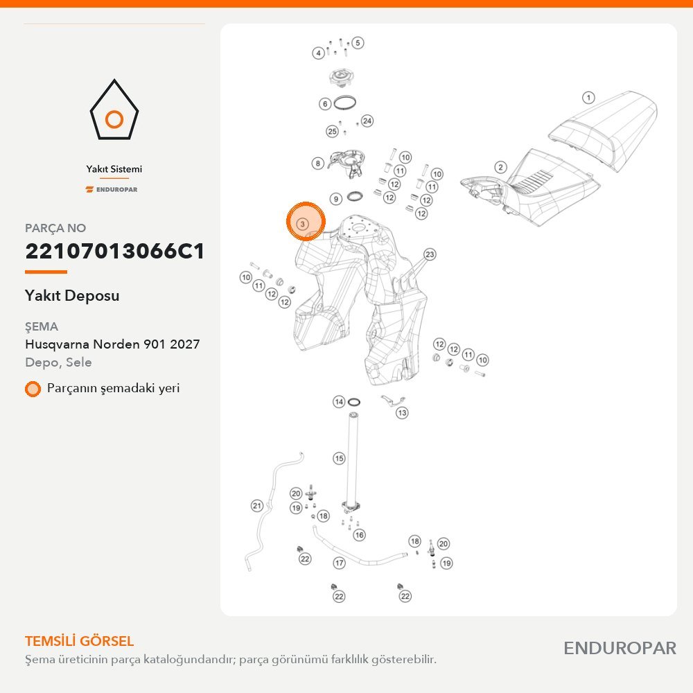 Yakıt Deposu 22107013066C1 parça şeması