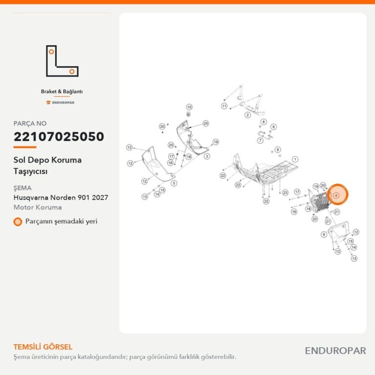 Sol Depo Koruma Taşıyıcısı 22107025050 parça şeması