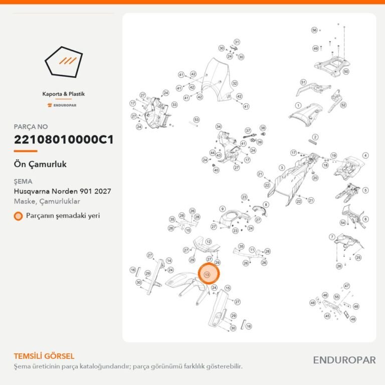 Ön Çamurluk 22108010000C1 parça şeması