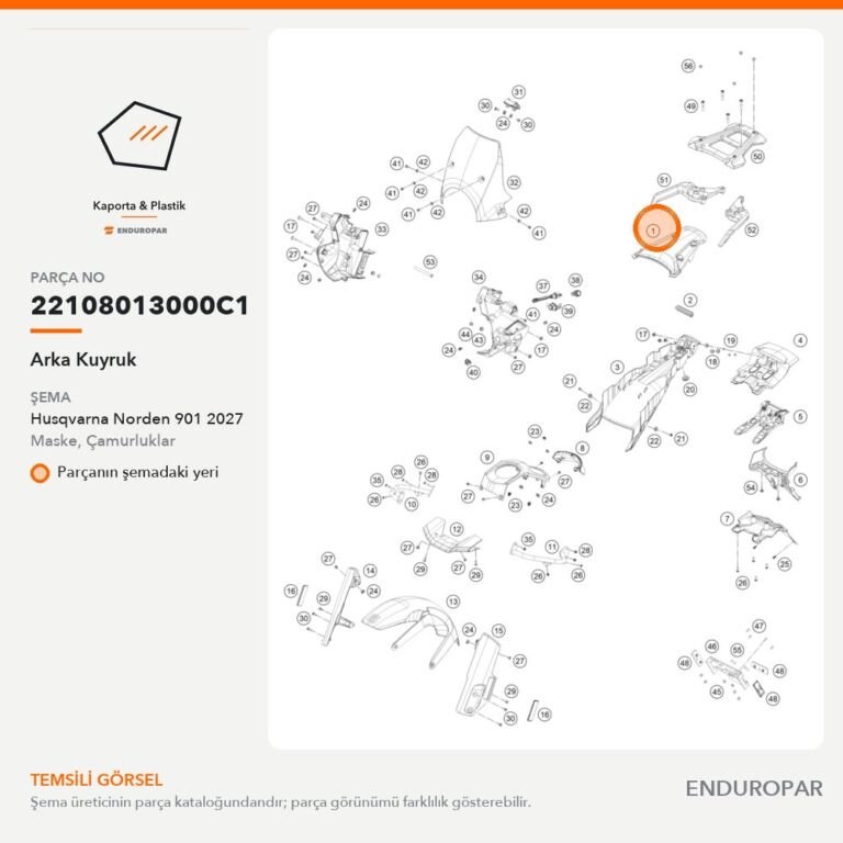 Arka Kuyruk 22108013000C1 parça şeması