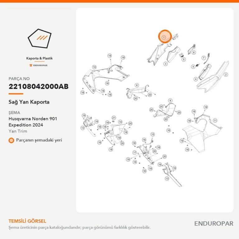 Sağ Yan Kaporta 22108042000AB parça şeması