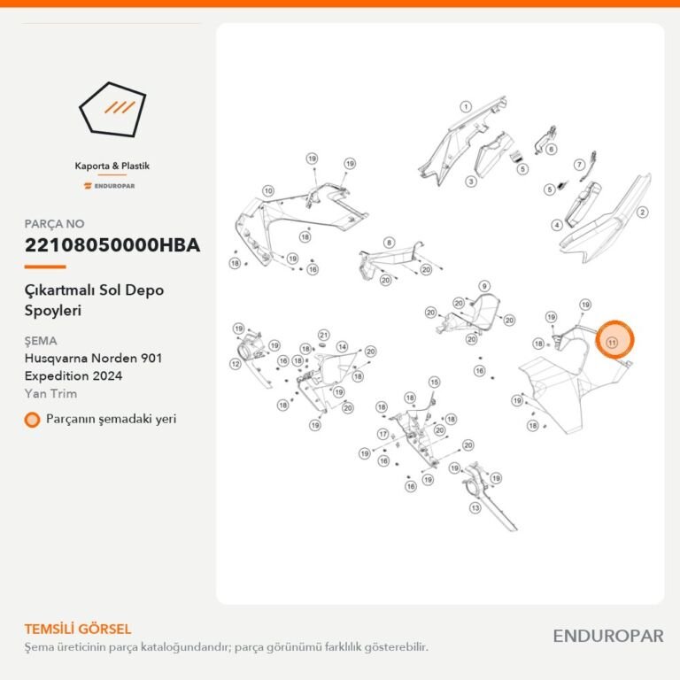 Çıkartmalı Sol Depo Spoyleri 22108050000HBA parça şeması