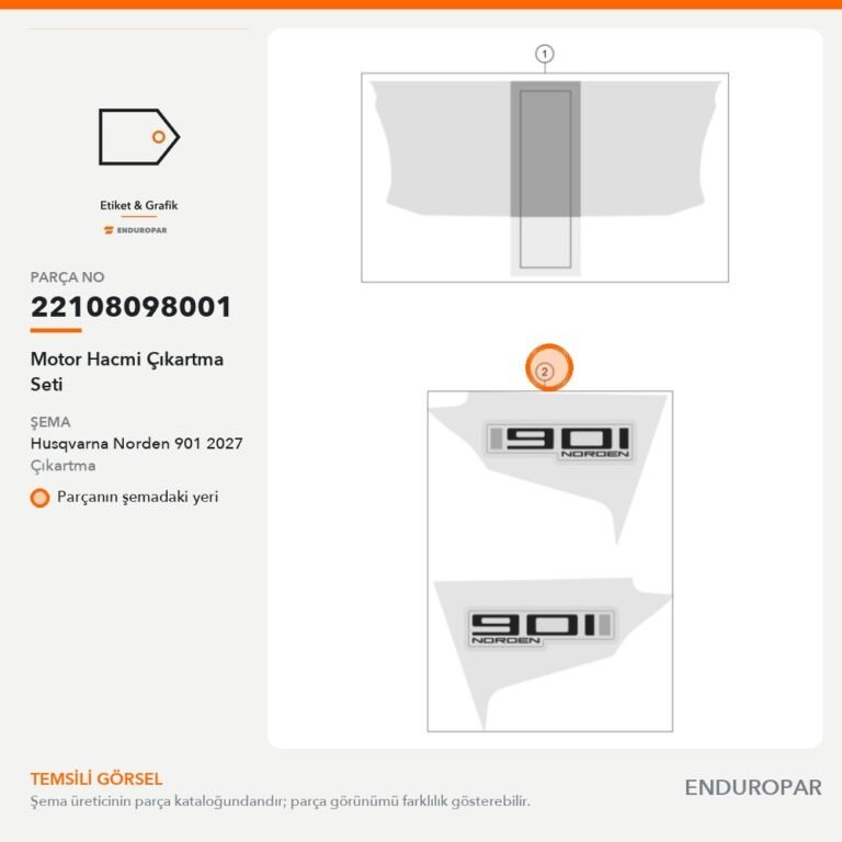Motor Hacmi Çıkartma Seti 22108098001 parça şeması