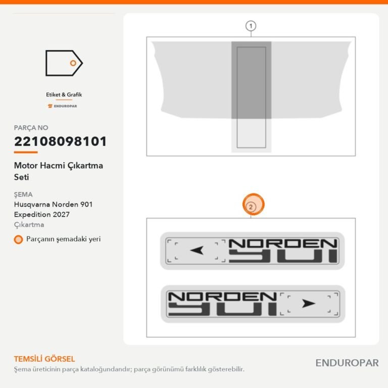 Motor Hacmi Çıkartma Seti 22108098101 parça şeması