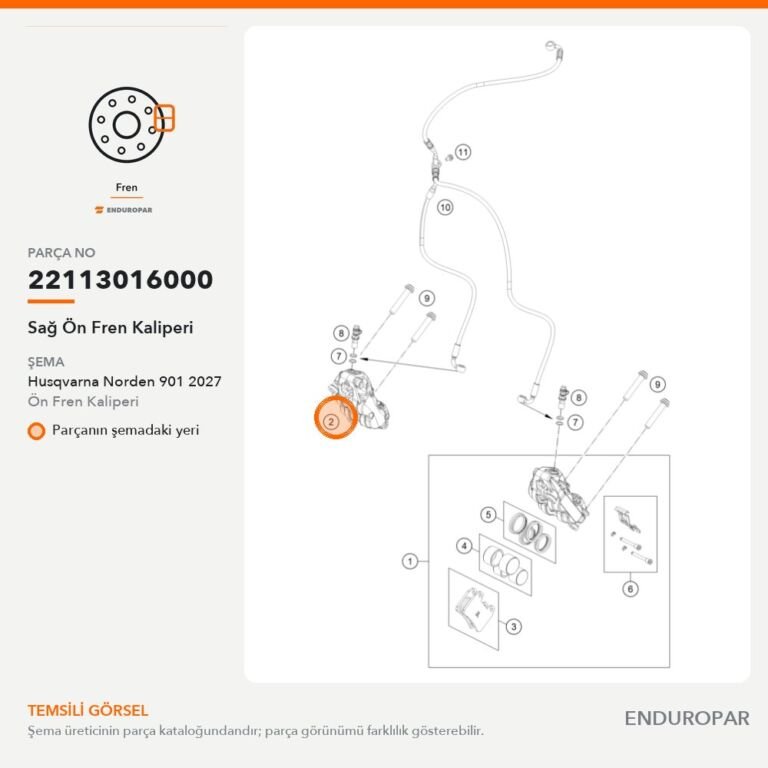 Sağ Ön Fren Kaliperi 22113016000 parça şeması