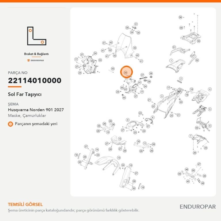 Sol Far Taşıyıcı 22114010000 parça şeması