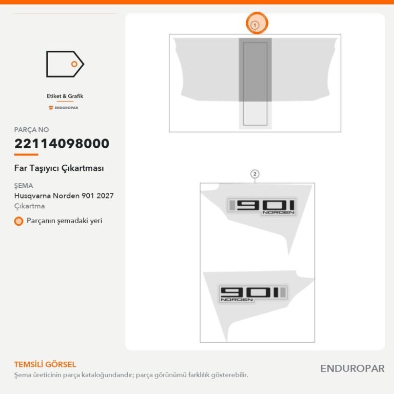 Far Taşıyıcı Çıkartması 22114098000 parça şeması