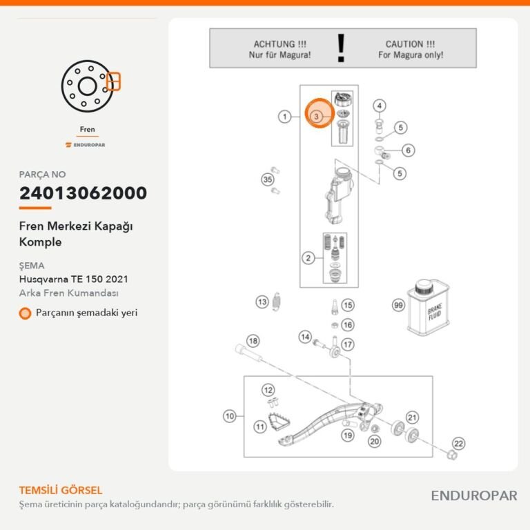 Fren Merkezi Kapağı Komple 24013062000 parça şeması